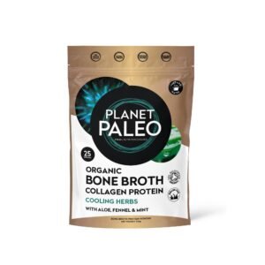 Planet Paleo Cooling Herbs Collagen 225g Front Resealable Pouch