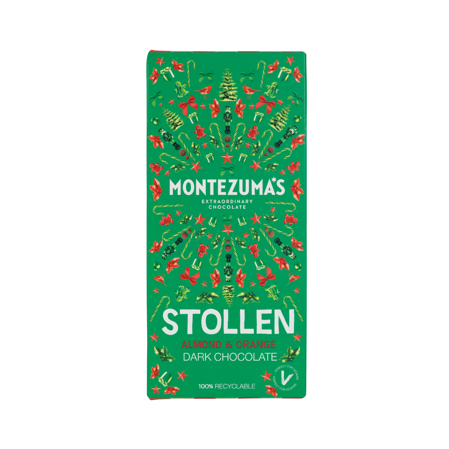 Montezuma's Christmas Almond and Orange Dark Stollen Chocolate 90g Front Box