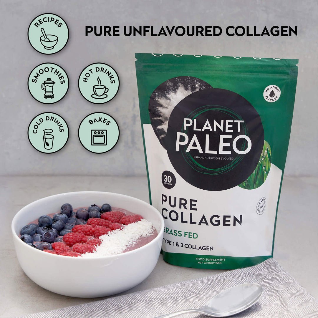 Planet Paleo Pure Grass Fed Type 1 and 3 Collagen 225g Infographic 2