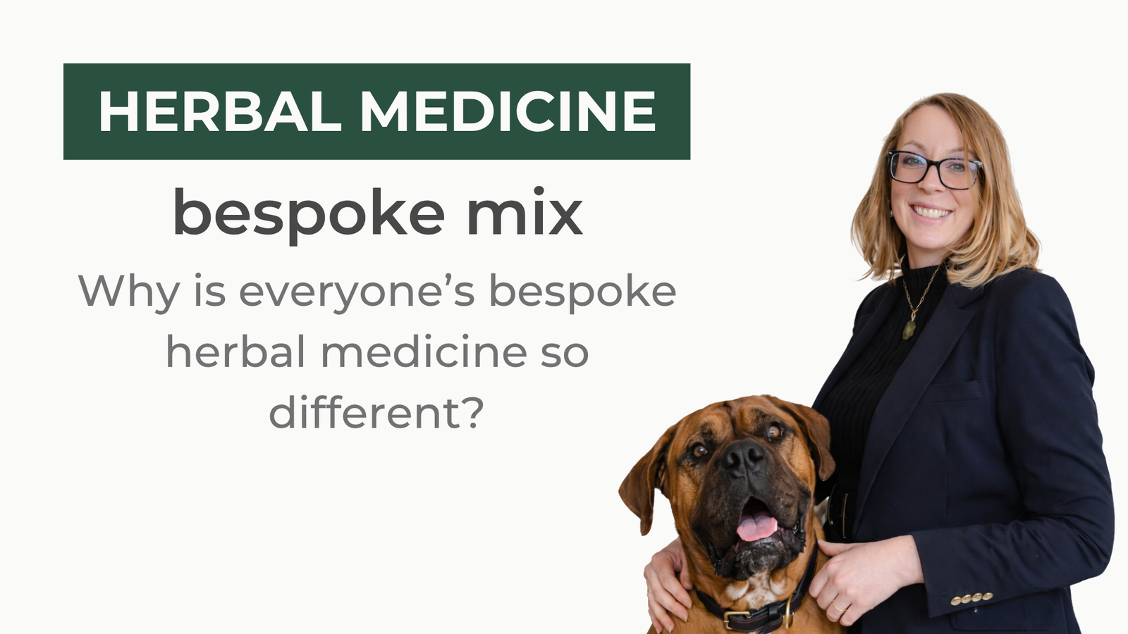 Title card for a blog post titled "Bespoke Herbal Medicine My Perimenopause Herbal Tincture Blend"