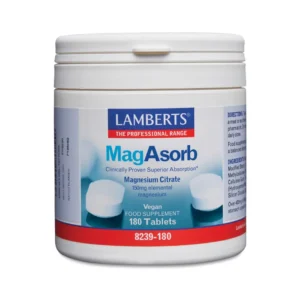 Lamberts MagAsorb Tablets 180 Tablets Front Pot